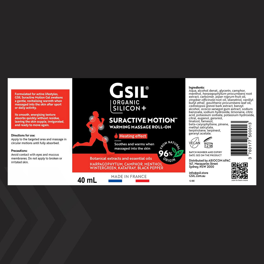 Warming Massage Roll-On — 40 mL | GSIL Suractive Motion