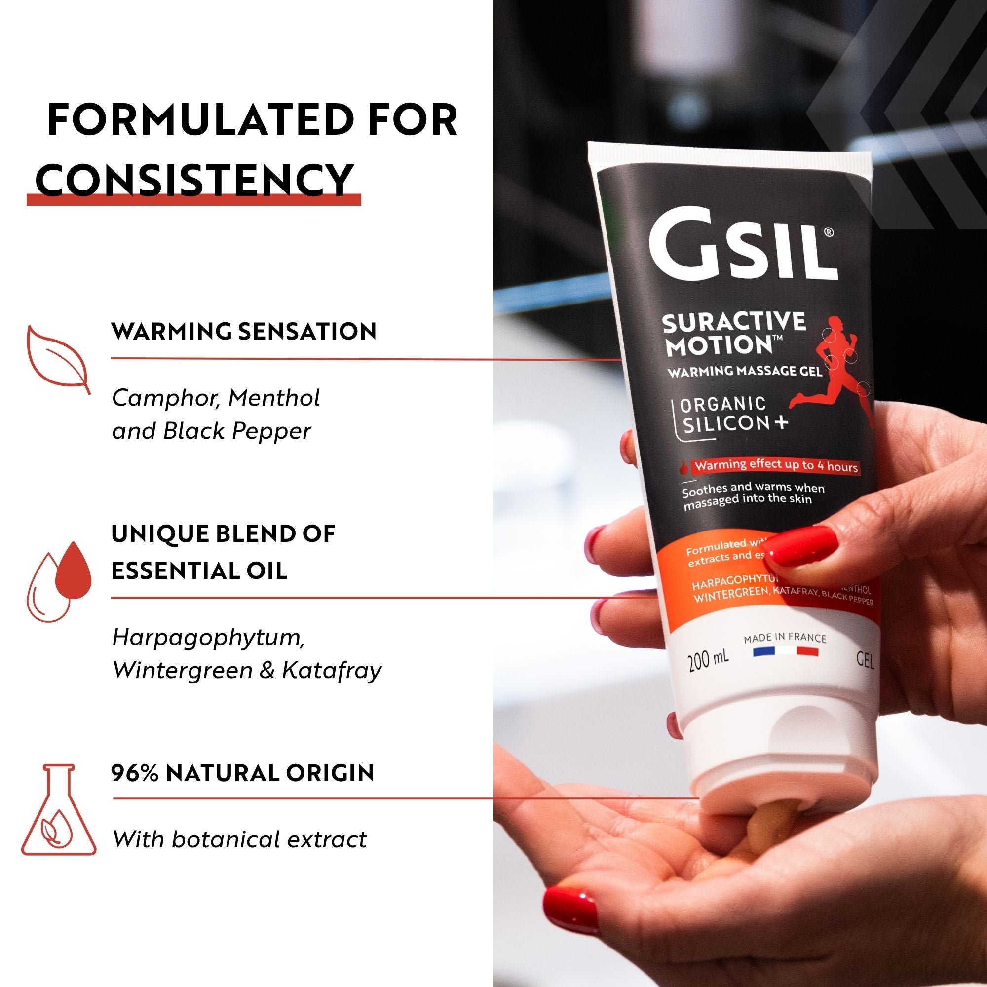 Warming Massage Gel for Active Lifestyles – 200 mL | GSIL