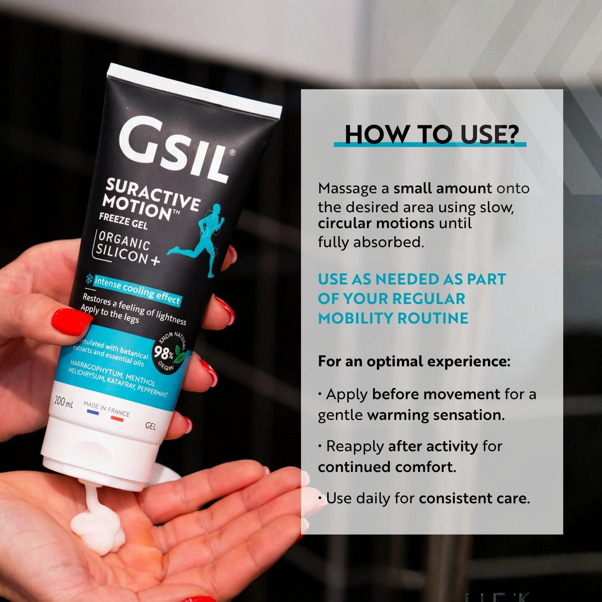 Cooling Massage Gel – 200 mL | GSIL