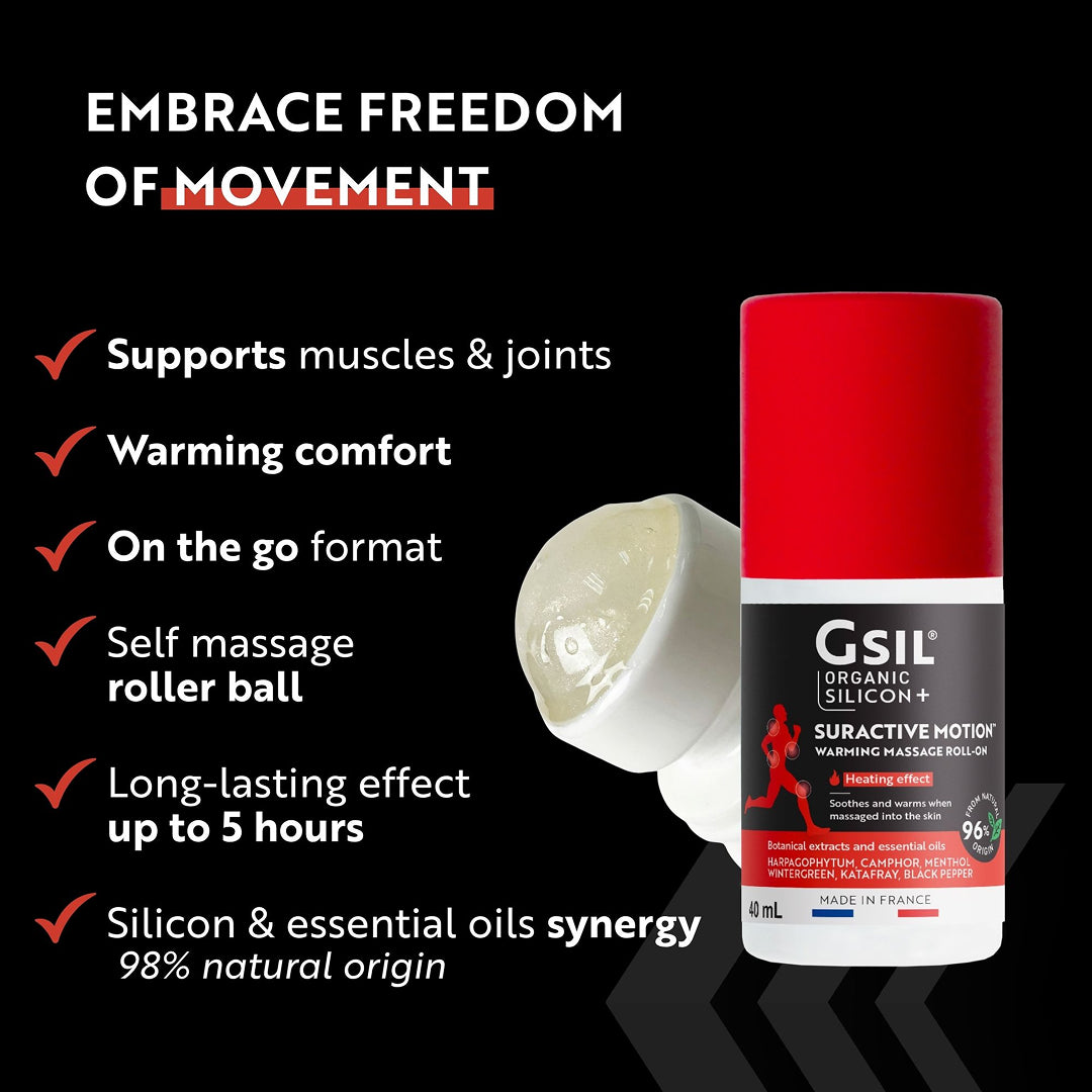 Warming Massage Roll-On — 40 mL | GSIL Suractive Motion