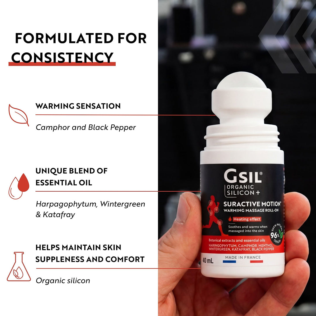 Warming Massage Roll-On — 40 mL | GSIL Suractive Motion