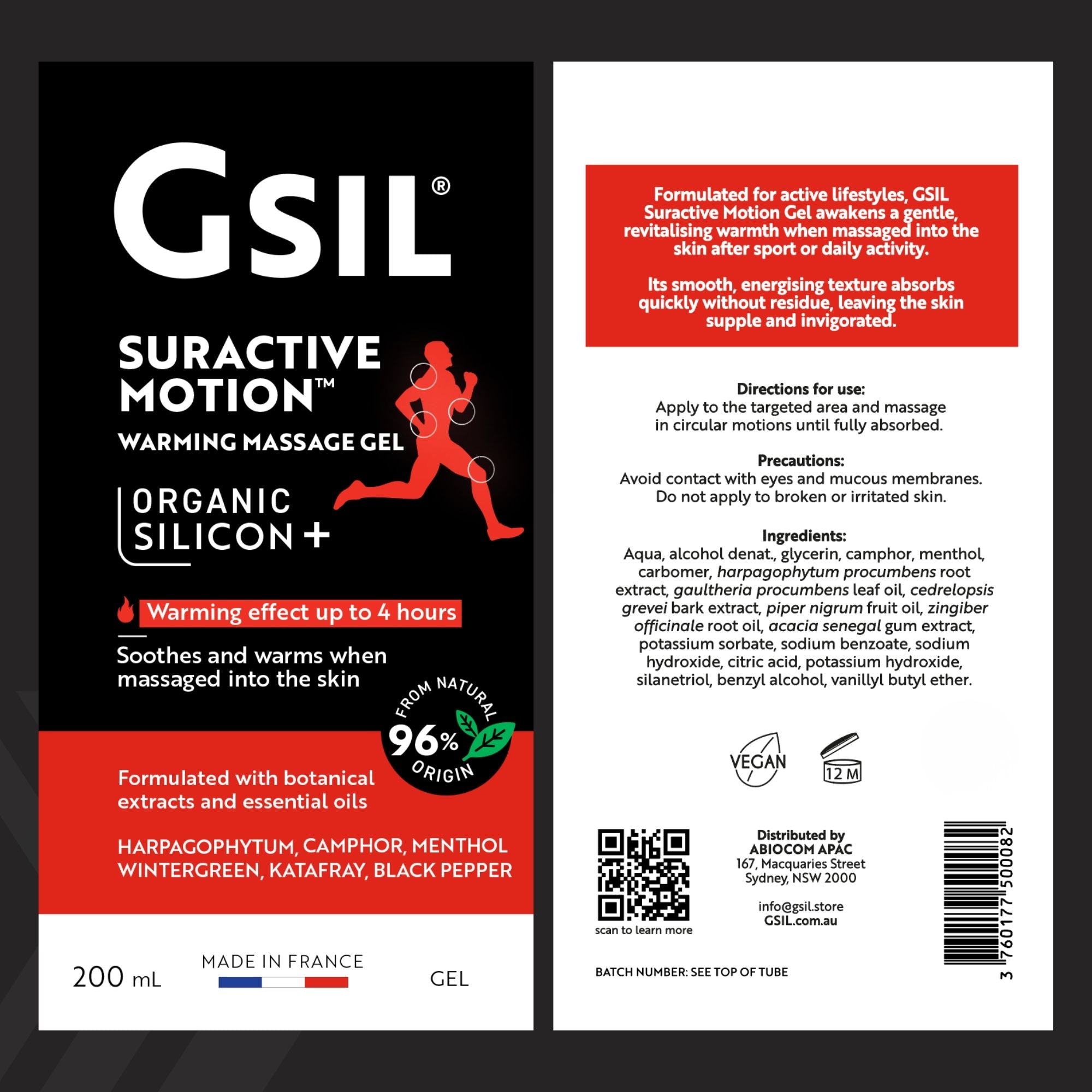 Warming Massage Gel for Active Lifestyles – 200 mL | GSIL